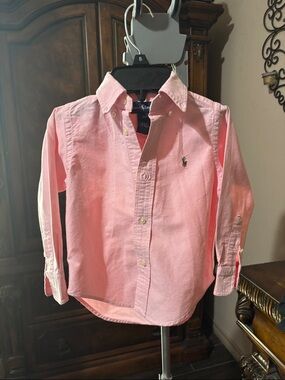Ralph Lauren Boys' Pink Button-Down Oxford Shirt